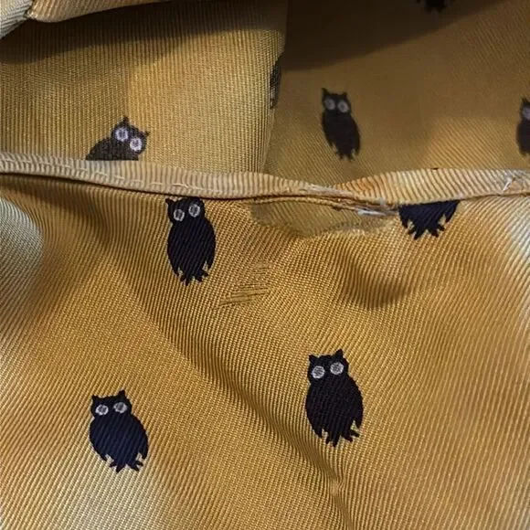 Kate Spade Beacon Hill Cassie Dress in Mustard Owl Print RARE - Picture 6 of 9